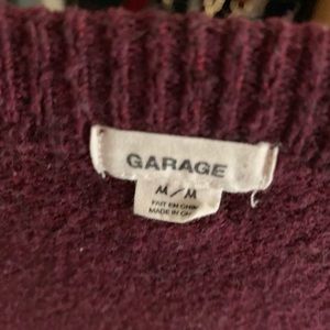 Burgundy garage sweater